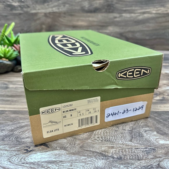 NIB Keen Elsa Lite Canvas Sneakers 9 39.5 Blue White - Picture 12 of 12